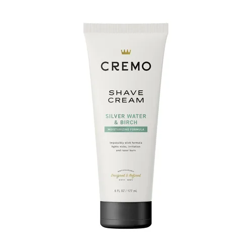Cremo Silver Water & Birch Crema de Afeitar, Crema de Afeitar Asombrosamente Superior Ultra-Deslizante para Hombres, Combate Cortadas, Cortes y