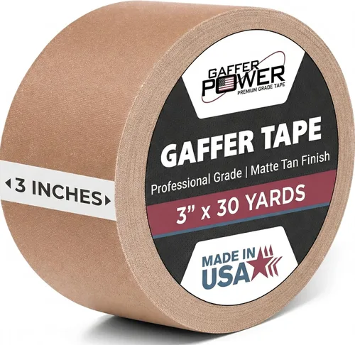 Miniatura 10 de Gaffer Power cinta de tela profesional, con calidad premium. Hecha en Estados Unidos. Cinta de tela resistente. No reflexiva. Multipropósito. Mejor