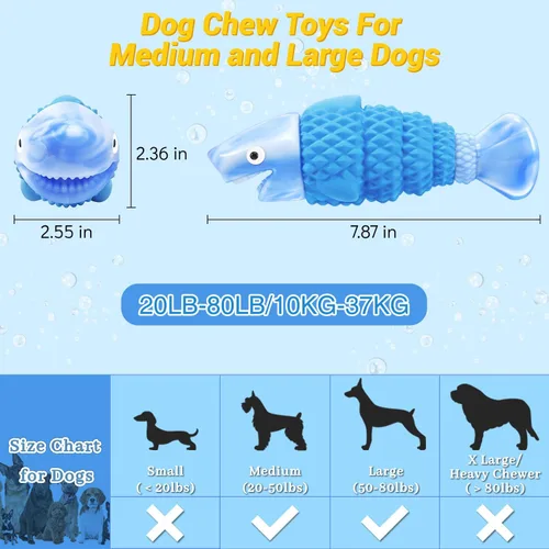 Miniatura 5 de BoYoYo Juguetes resistentes para perros masticadores agresivos de raza grande, juguetes duraderos para masticar para reducir la ansiedad