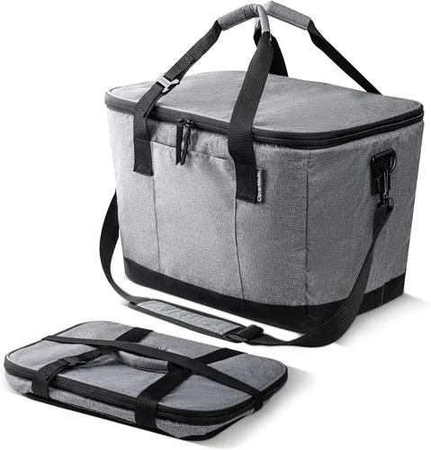 Miniatura 10 de CleverMade - Bolsa enfriadora aislada plegable – Enfriador suave a prueba de fugas para 30 latas para playa, viaje, automóvil – Correa para hombro