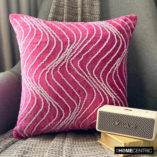 Miniatura 2 de The HomeCentric Juego de 2 fundas de almohada de 20 x 20 pulgadas (19.7 x 19.7 in), color rosa fucsia, funda de almohada cuadrada de terciopelo 13.