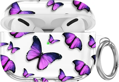 Miniatura 24 de Maxjoy Funda compatible con AirPods Pro, funda con diseño de vaca clara para mujeres y niñas, bonita funda protectora suave con llavero compatible