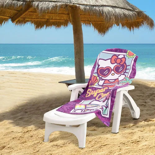 Miniatura 6 de NORTHWEST Toalla de playa Hello Kitty, 30 x 60 pulgadas, verano fresco (paquete de 6)