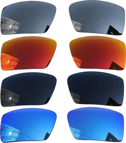 Acefrog 4 pares de lentes polarizados de repuesto para gafas de sol Oakley Eyepatch 2 OO9136, ajuste perfecto, inastillables, antiarañazos, paquete