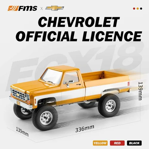 Miniatura 3 de BEEZRC FMS 1/18 RC Crawler FCX18 Chevy K10 RC Truck RTR RC Car Modelo oficial licenciado de auto 4.97 mph 4WD 900mAh Hobby RC Cars Auto a control