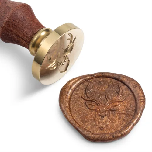 Miniatura 9 de Mceal Sello de cera, cabeza de latón plateado con mango de palisandro, 1.2 pulgadas de diámetro (árbol de manzano)