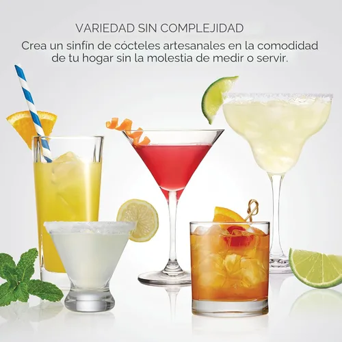 Miniatura 4 de Bartesian Máquina de cóctel dueto y fabricante de margarita, mezclador de bebidas mixólogo compacto para el hogar con 2 botellas de alcohol