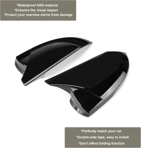 Miniatura 5 de Tapas para espejo retrovisor lateral de puerta para Hyundai Elantra 2021-2023, color negro brillante