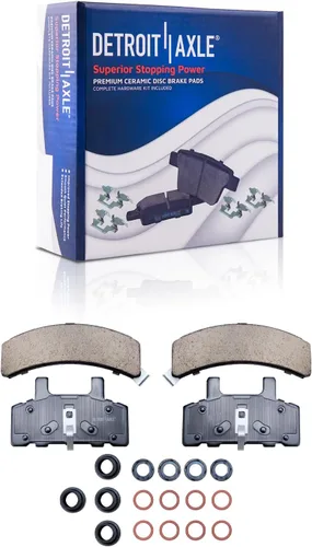 Miniatura 37 de Detroit Axle - Kit de frenos delanteros para Toyota 2007-2016 Tundra, 2008-2016 Sequoia, Pastillas de freno cerámicos para pinza de freno de disco