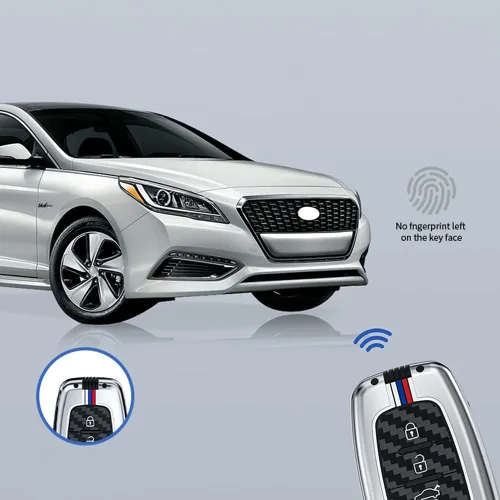 Miniatura 7 de Funda de aleación de zinc compatible con Hyundai Elantra GT Genesis Coupe Sonata Veloster Tucson Kia Optima Rio Forte Koup Soul Sportage Gris