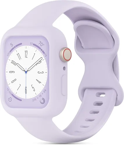 Miniatura 14 de Keebowz Funda Protectora de Silicona Compatible con Apple Watch de 38mm 40mm 41mm 42mm 44mm 45mm 46mm 49mm, Mujeres y Hombres, Correa Deportiva