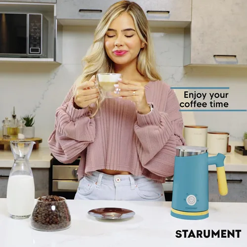 Miniatura 7 de Starument Espumador de leche eléctrico – Espumador automático de leche y calentador para café, café con leche, capuchino, otras bebidas cremosas – 4