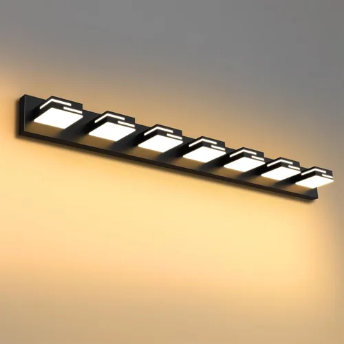 Miniatura 27 de Lámparas LED modernas para tocador de baño, 4 luces, 5CCT, regulables, color negro mate, para accesorios de iluminación de baño sobre espejo