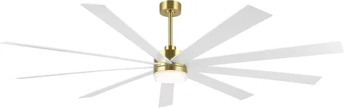 Miniatura 13 de LEDLUX Ventilador de techo con motor CC de 84 pulgadas con luz, control remoto de 6 velocidades, motor reversible, moderno ventilador de techo Plata