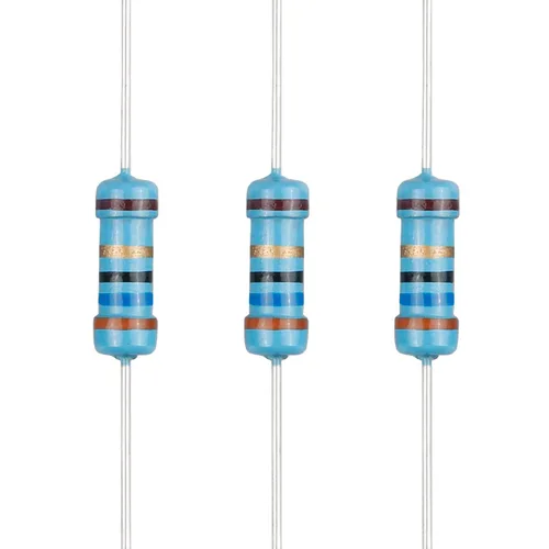 Miniatura 26 de 100 resistencias de 1 ohm 1/2 W (0.5 vatios) ±1% tolerancia de película metálica, resistencia fija de múltiples valores de resistencia opcional