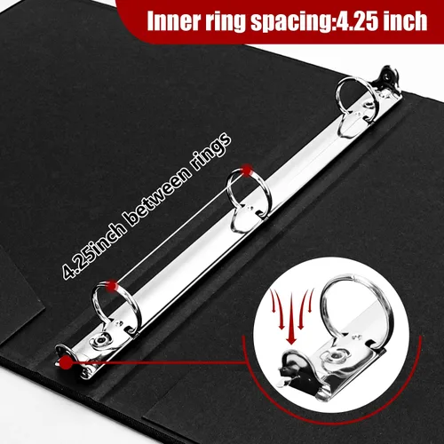 Miniatura 4 de Vienrose Carpeta de 3 anillos redondos de 1 pulgada con cubierta de tela de lino, se adapta a papel de 8.5 x 11 pulgadas, organizador duradero