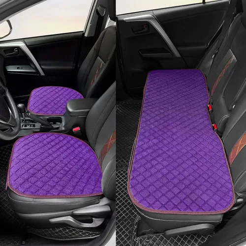Miniatura 5 de surpassme - Fundas de asiento delantero y trasero de automóvil, universales, accesorios de automóvil, fundas con bolsillos de almacenamiento