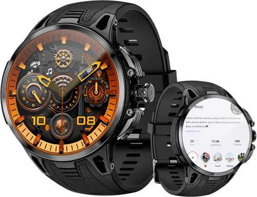 LOKMAT Reloj inteligente Android 4G, pantalla AMOLED de 1.75 pulgadas, 3 GB+32 GB, seguimiento de actividad deportiva para hombres y mujeres, con