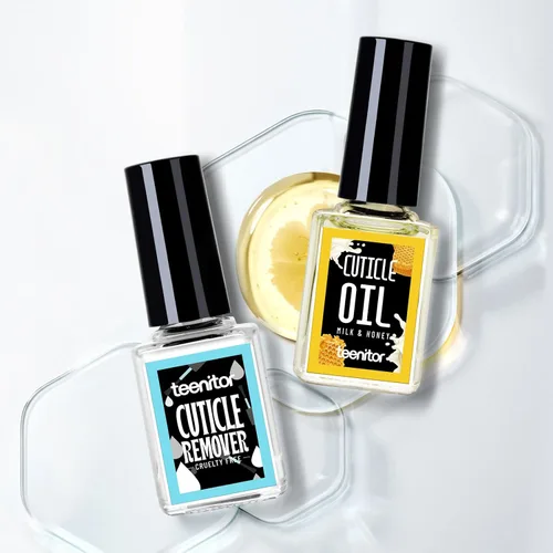 Miniatura 4 de Teenitor Kit removedor de cutículas con removedor de cutículas, aceite de lima de uñas, pulidor de cutículas, empujador de cutículas, raspador