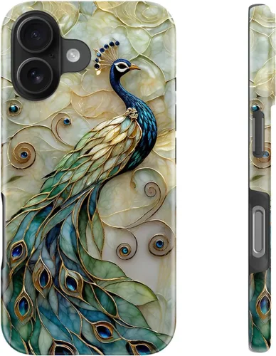 Miniatura 123 de LUHOURI Funda para iPhone 12 Mini, compatible con carga inalámbrica, doble capa, interior de silicona suave + carcasa exterior dura, bonito diseño