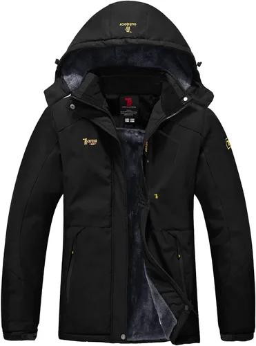 Miniatura 5 de Rdruko Chaqueta de esquí impermeable para mujer, resistente al viento, para snowboard, trabajo, para uso en invierno