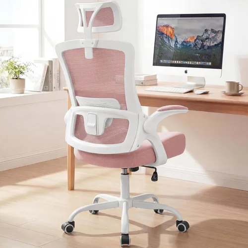 Miniatura 9 de NEO CHAIR Silla de oficina con respaldo alto, silla de malla, cómodo asiento de computadora para juegos con reposacabezas ergonómico ajustable, 2.