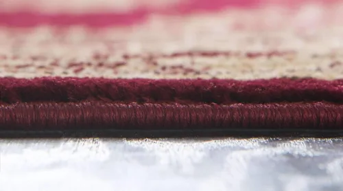 Miniatura 5 de Unique Loom - Alfombra clásica tradicional, colección Versalles, Polipropileno, Rojo/Borgoña