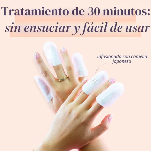 Miniatura 4 de SpaLife Aceite de camelia japonesa y vitamina E, envoltura de cutícula para uñas, paquete de 6 (60 unidades), mascarillas hidratantes para uñas