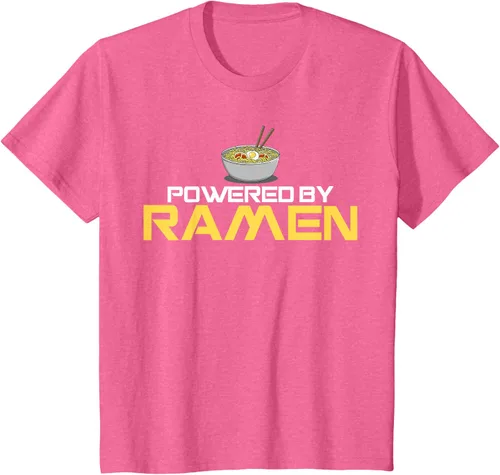 Miniatura 39 de Camiseta de fideos de anime japoneses Powered By Ramen, Negro, S
