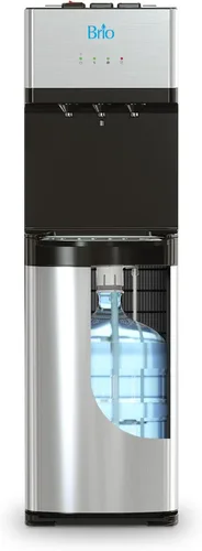 Brio - Dispensador de agua con refrigerador, de carga inferior, con autolimpieza, edición limitada, 3 ajustes de temperatura, agua caliente, fría y