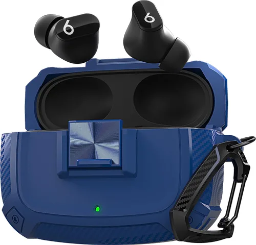 Miniatura 11 de Maxjoy Funda para Beats Studio Buds, Studio Buds Plus 2023 con cerradura, Studios Bud + fundas protectoras a prueba de golpes con llavero para Beats