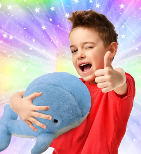 Miniatura 2 de DolliBu Animal de Peluche Ballena - Ballena Azul Suave y Abrazable, Adorable Juguete de Peluche de Ballena para Tiempo de Juego, Lindos Regalos