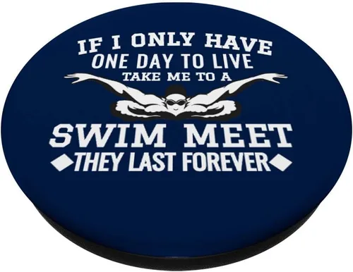 Miniatura 2 de Natación para amante de la niña, diseño de amante de la natación, color azul y blanco, para cumpleaños, PopSockets, agarre y soporte para teléfonos