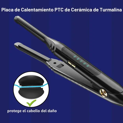 Miniatura 3 de Plancha de Lápiz 3/10'' Planchas Pequeñas para Cabello Corto, Corte Pixie y Flequillo, Alisador de Cabello para Bordes con Pantalla LED, Mini