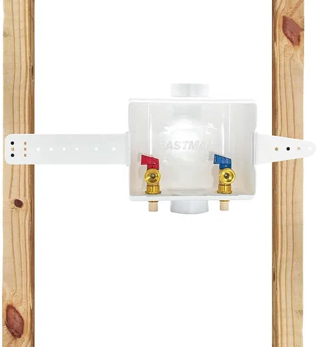 Miniatura 3 de Eastman Conexión de CPVC de 1/2 pulgada, caja de salida blanca para lavadora de drenaje central, 60249
