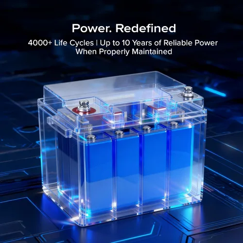 Miniatura 2 de ECI Power Batería recargable de litio LiFePO4 de ciclo profundo de 12 V 5 Ah 2000-5000 ciclos de vida útil y 10 años de vida BMS integrado