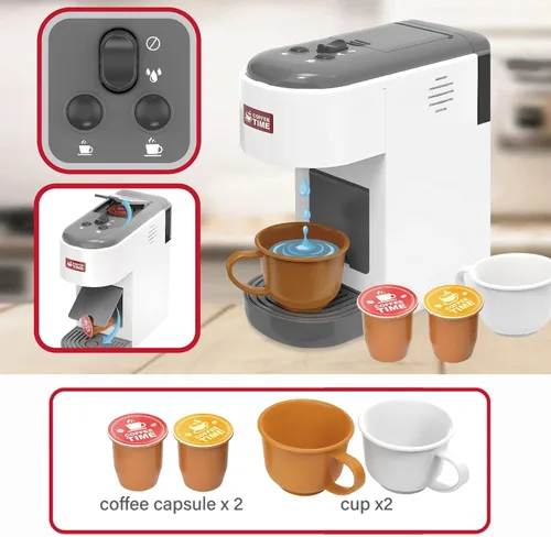 Miniatura 4 de Toys Barista Cafetera de juguete de cocina para niños con piezas móviles, accesorios de cocina, juego de café para niñas y niños, regalos