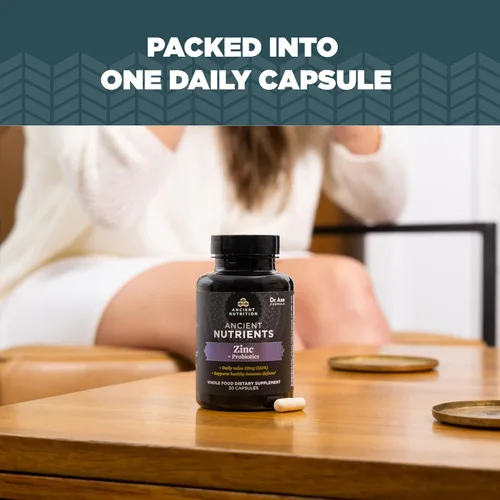 Miniatura 5 de Suplemento de probióticos y zinc de Ancient Nutrition, apoya el sistema inmunológico saludable y la salud intestinal, fabricado sin OMG, suplemento