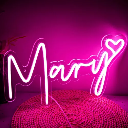 Miniatura 19 de Letrero de neón grande con nombre de Bella para decoración de pared, luz LED de neón para dormitorio de niños, decoración de fiesta de cumpleaños