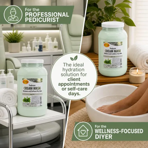 Miniatura 6 de SPA REDI Máscara de pedicura de té verde – Máscara de pie de ácido hialurónico y extracto de consuelda para talones agrietados y piel seca Sin