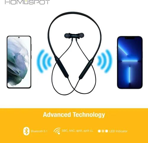 Miniatura 4 de Neckband Auriculares inalámbricos aptX Auriculares Bluetooth 5.1 de baja latencia Qualcomm® CVC™ para gimnasio, correr, juegos y reuniones
