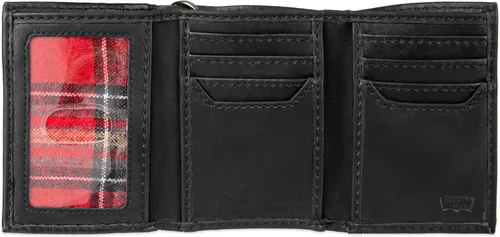 Miniatura 46 de Levi's Billetera triple para hombre, elegante y delgada, incluye ventana de identificación y tarjetero de crédito