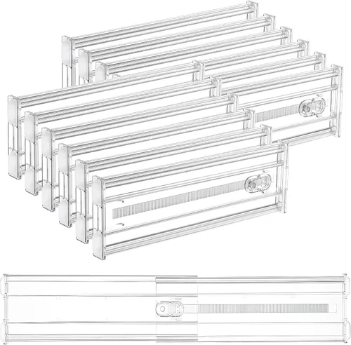 Miniatura 14 de Vtopmart Separadores de cajones de 2.36” con inserciones expandibles, organizador de cajones de cocina ajustable de 12.8"-22.3", separador