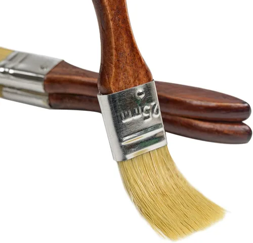 Miniatura 2 de 20 pinceles de pintura y manchas de virutas de 1 pulgada con mango de madera para pared, casa, banda, pincel de pintura de corte