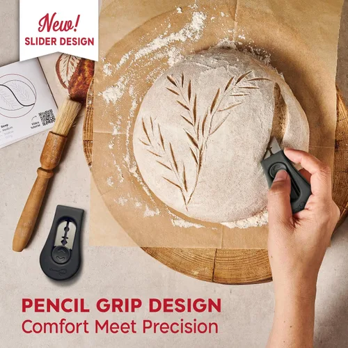 Miniatura 2 de KNEADACE Herramienta de puntuación de masa magnética mejorada, herramienta profesional de puntuación de masa con hoja extraíble, herramienta de pan