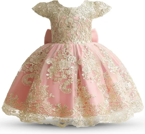 Miniatura 2 de NNJXD - Vestido de princesa de tul con flores, para usar en bodas, para niñas pequeñas y bebés