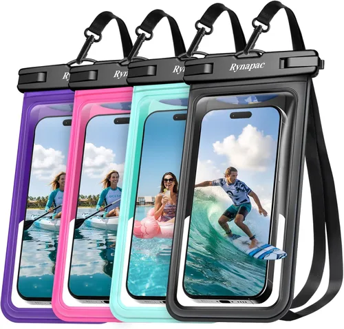 Miniatura 11 de Rynapac Funda impermeable para teléfono [hasta 8.5 pulgadas], paquete de 2, funda impermeable IPX8 con cordón para iPhone 17, 16, 15 Pro Max
