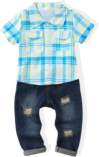 Miniatura 86 de Renotemy Ropa de bebé para niño, trajes de mezclilla, sudadera con capucha para bebés, pantalones de mezclilla, ropa para niños pequeños