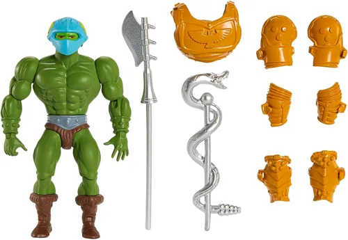Mattel Masters of the Universe Origins - Juego de figuras de acción y accesorios, juguete coleccionable de la Guardia Eterniana de 5.5 pulgadas con
