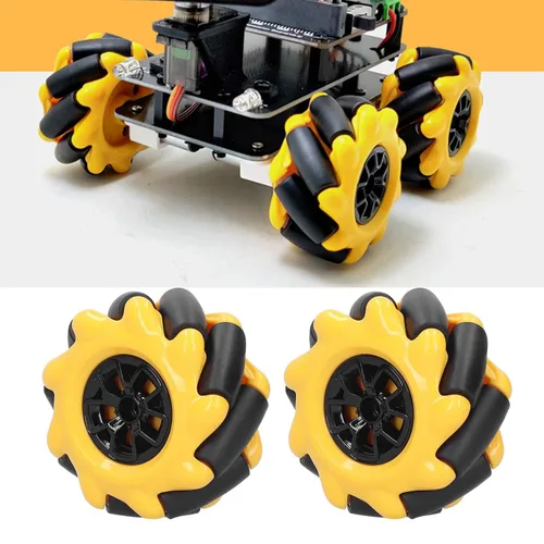 Miniatura 4 de Mecanum Wheel Robot Kit con ruedas omnidireccionales de 2.362 in para proyectos de coches inteligentes STEM de motor TT